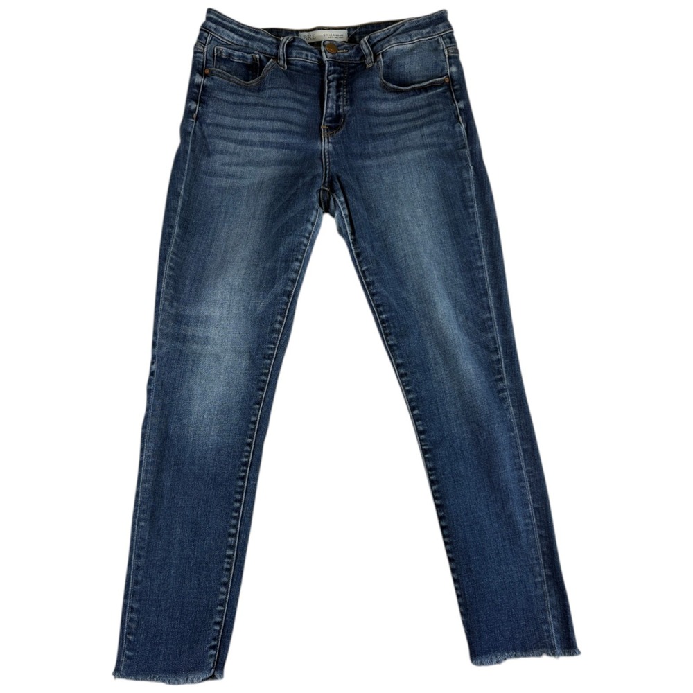 Buckle BKE Stella Slim Fit Ankle Skinny Jeans Womens 30 Blue Denim Logo Mid Rise